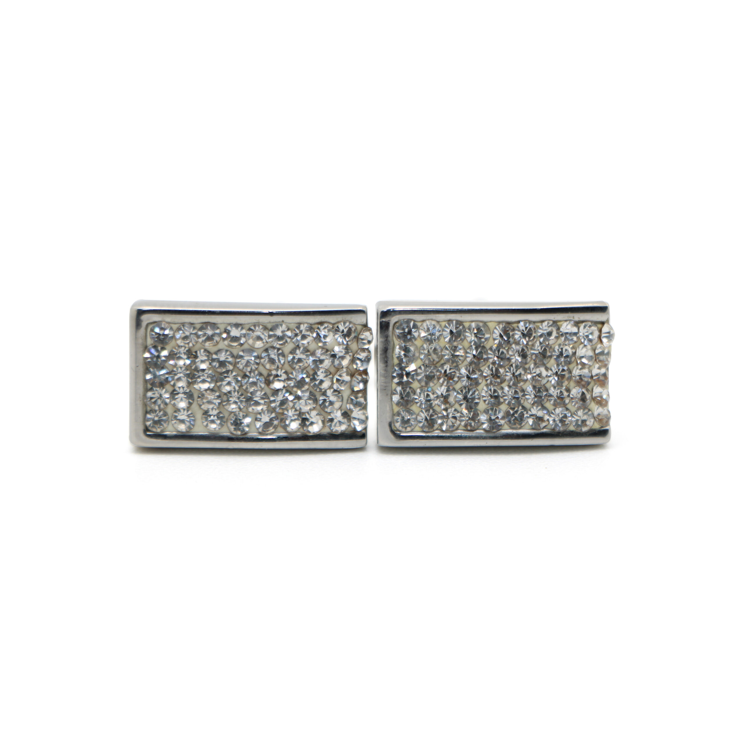 Cufflers Vintage Rectangular Cufflinks with Free Gift Box – CU-1003 – White