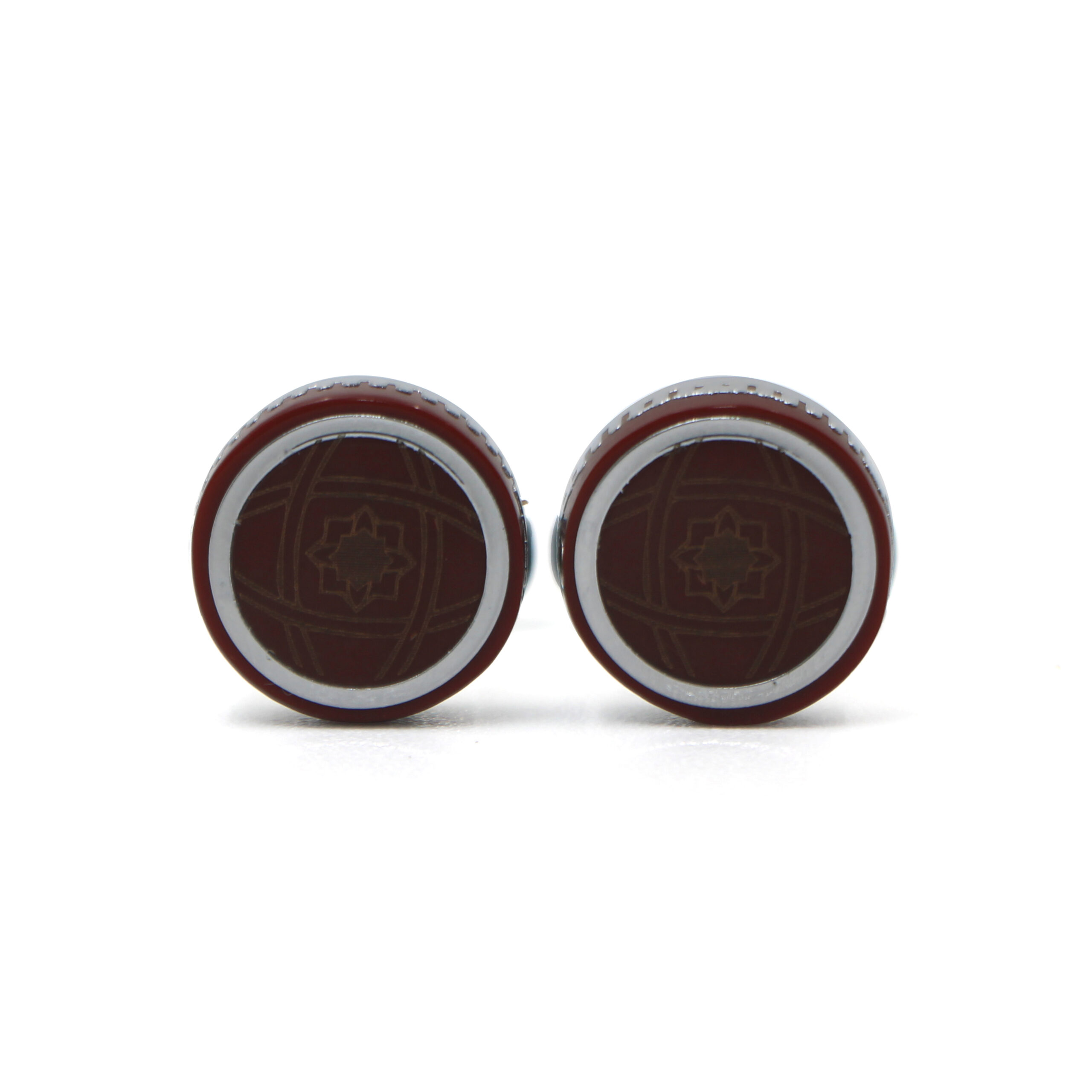 Cufflers Vintage Brown Round Cufflinks with Free Gift Box – CU-1017