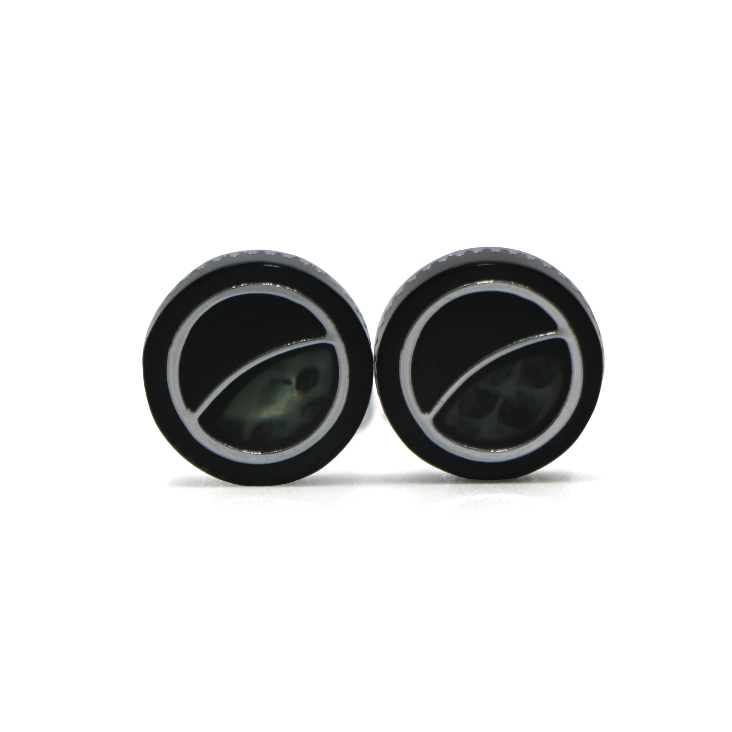 Cufflers Vintage Black Round Cufflinks with Free Gift Box – CU-1018