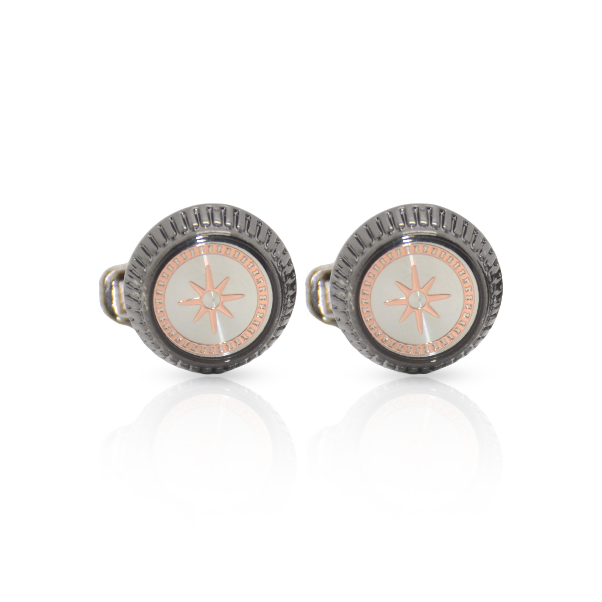 Cufflers Vintage Snowflakes Cufflinks – Model with Free Gift Box – CU-1027