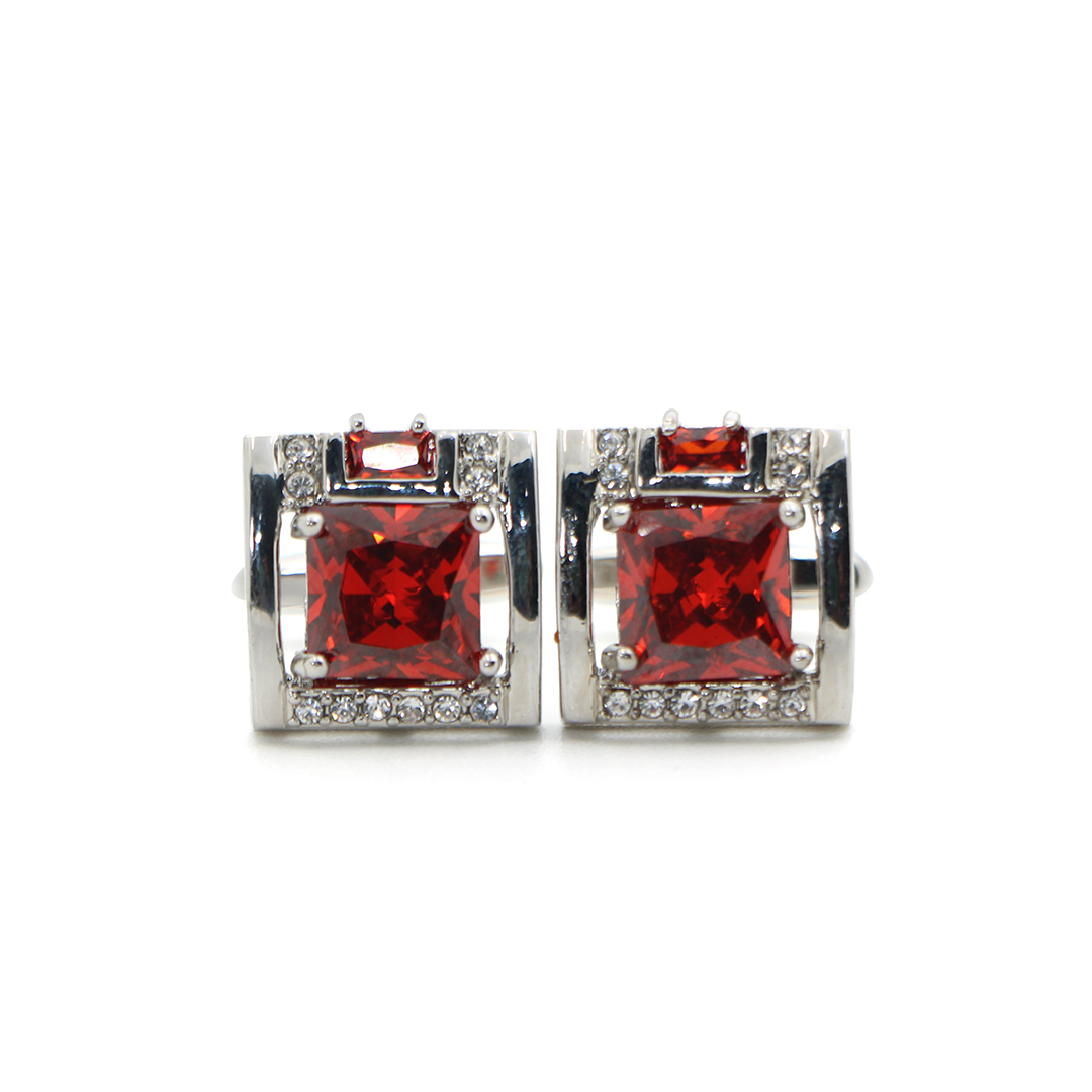 Cufflers Modern Cufflinks for Men’s Shirt with a Gift Box – CU-3003 – Red