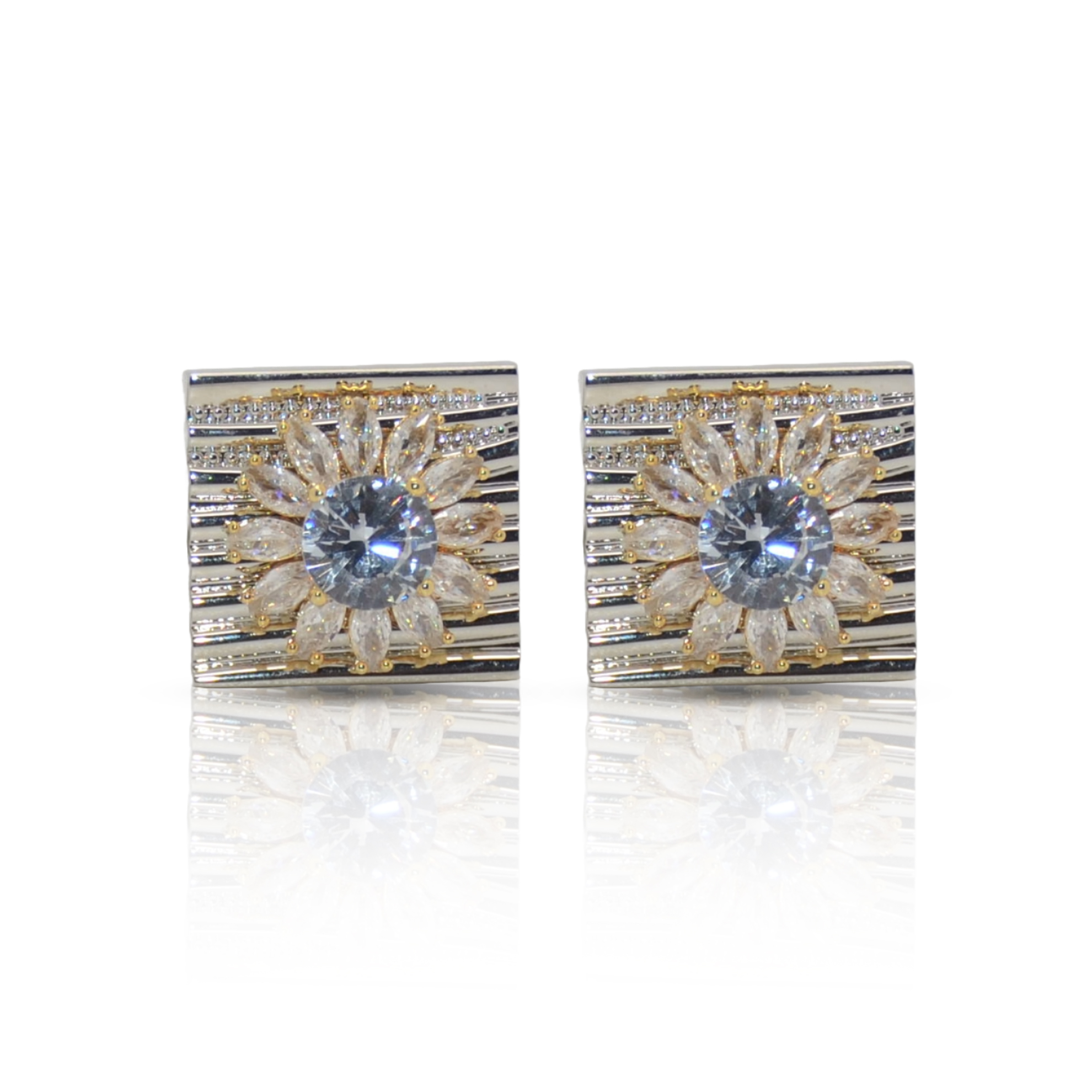 Cufflers Limited Edition Gold and Silver Box Cufflinks with Free Gift Box – CU-5001