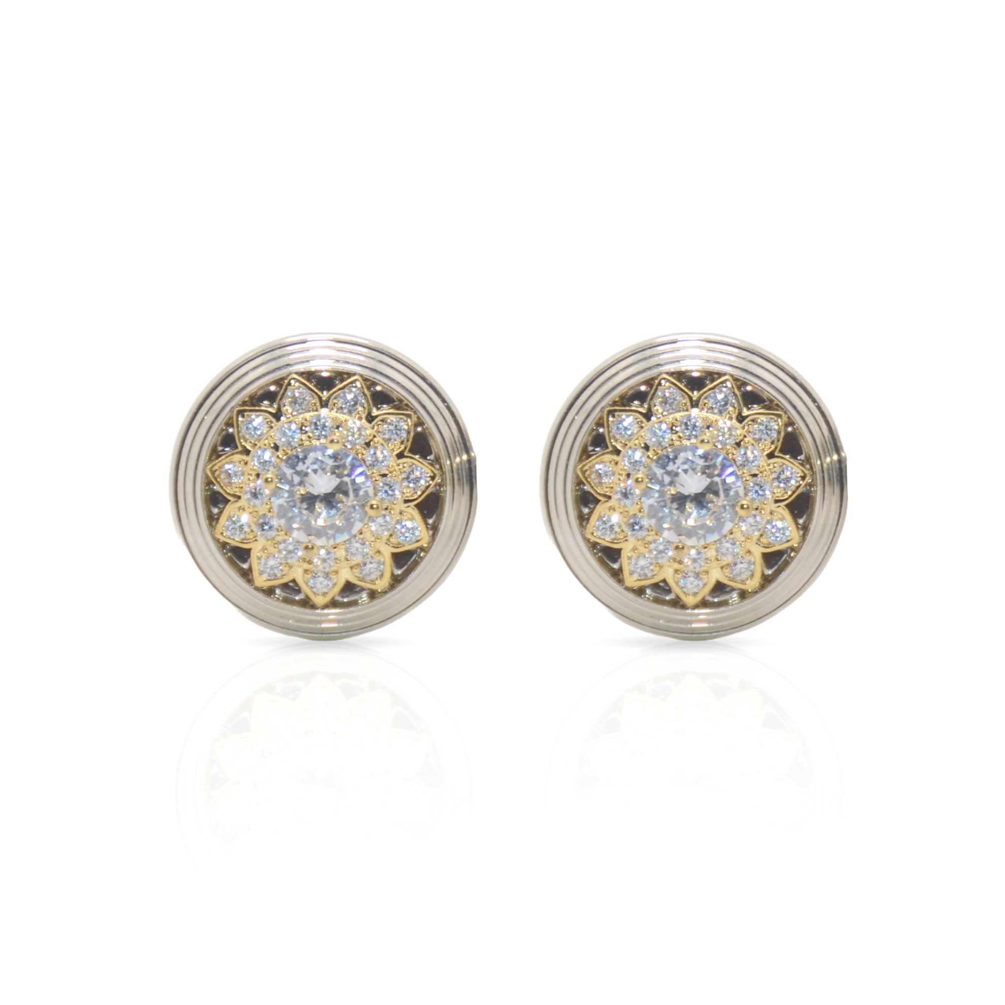 Cufflers Limited Edition Silver Round Cufflinks with Free Gift Box – CU-5003